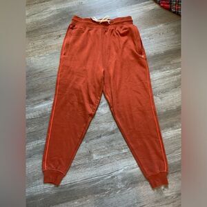 Cotopaxi Mens Fleece Joggers Sweat Pants Adjustable Draw String Rust Orange M